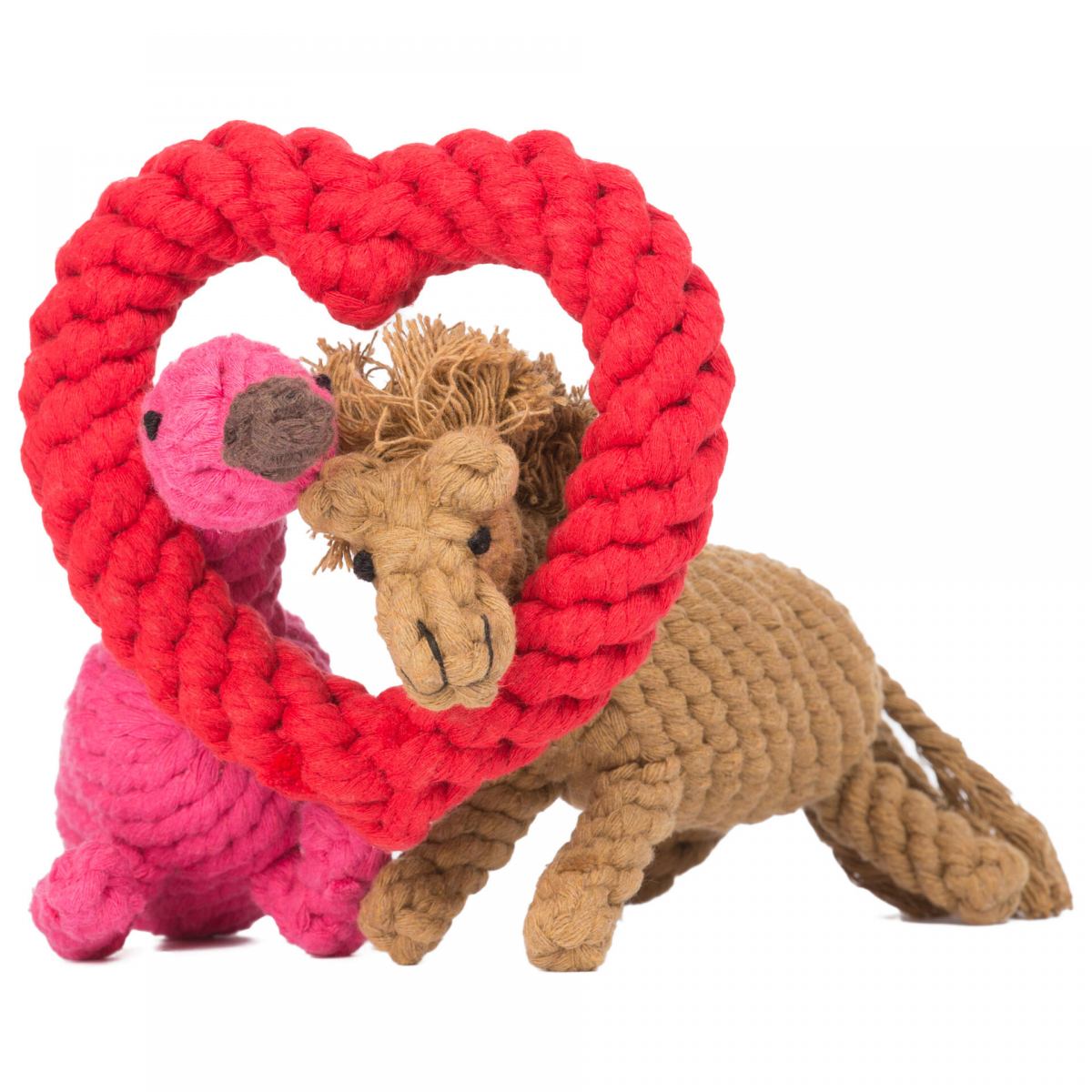 Hundespielzeug Elefant – Aus Baumwollseil & Plüsch, Mit Quietscher & Knisterpapier, Für Kleine & Mittlere Hunde